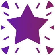 Radiant purple starburst design