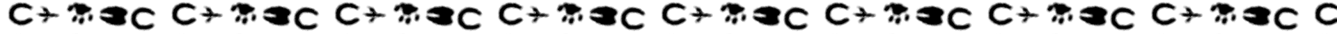 Two black symbols resembling stylized letters with arrows on a white background.