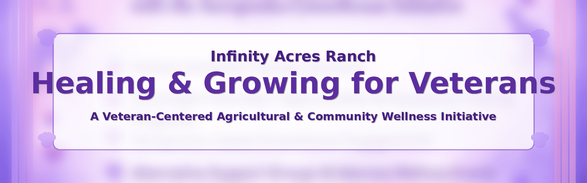 Logo for Infinity Acres Ranch, focused on growing food and community.